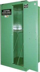 Securall Cabinets - 2 Door, Green Steel Standard Safety Cabinet for Flammable and Combustible Liquids - 67" High x 34" Wide x 34" Deep, Self Closing Door, 3 Point Key Lock, H Cylinder Capacity - Caliber Tooling