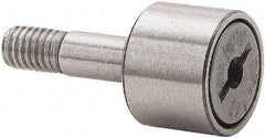 Accurate Bushing - 1-3/8" Roller Diam x 3/4" Width, 1/2" Stud Diam x 1-1/4" Length, Stud Cam Follower - Stainless Steel, 5/8" Thread Length, 1/2-20 Thread, 2" OAL, 2,750 Lb Dynamic Cap - Caliber Tooling