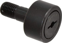 Accurate Bushing - 1-1/8" Roller Diam x 5/8" Width, 7/16" Stud Diam x 1" Length, Stud Cam Follower - Steel, 1/2" Thread Length, 7/16-20 Thread, 1-5/8" OAL, 3,030 Lb Dynamic Cap, 3,100 Lb Static Cap - Caliber Tooling