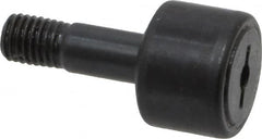 Accurate Bushing - 5/8" Roller Diam x 7/16" Width, 1/4" Stud Diam x 3/4" Length, Stud Cam Follower - Steel, 5/16" Thread Length, 1/4-28 Thread, 1-3/16" OAL, 1,320 Lb Dynamic Cap, 1,250 Lb Static Cap - Caliber Tooling