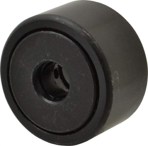 Accurate Bushing - 1/2" Bore, 1-3/4" Roller Diam x 1" Roller Width, Steel Yoke Cam Follower - 7,870 Lb Dynamic Load Capacity, 1-1/16" Overall Width - Caliber Tooling