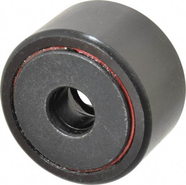 Accurate Bushing - 1/2" Bore, 1-3/4" Roller Diam x 1" Roller Width, Steel Yoke Cam Follower - 7,870 Lb Dynamic Load Capacity, 1-1/16" Overall Width - Caliber Tooling