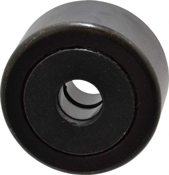 Accurate Bushing - 5/8" Bore, 2-1/4" Roller Diam x 1-1/4" Roller Width, Steel Yoke Cam Follower - 10,370 Lb Dynamic Load Capacity, 1-5/16" Overall Width - Caliber Tooling