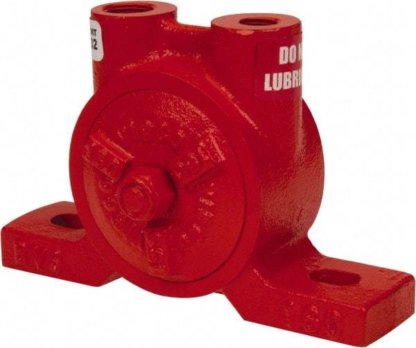 Vibco - 160 Lb. Force, 8 Cubic Feet per Minute, 11,000 RPM, 70 Decibel, Pneumatic Vibrator - 5-3/16" Long x 2-3/4" Wide x 3-7/16" High, 1/4 Port Inlet, 3/8 Port Outlet - Caliber Tooling