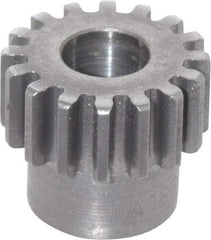 Boston Gear - 20 Pitch, 0.8" Pitch Diam, 16 Tooth Spur Gear - 3/8" Face Width, 3/8" Bore Diam, 0.66" Hub Diam, 14.5° Pressure Angle, Steel - Caliber Tooling