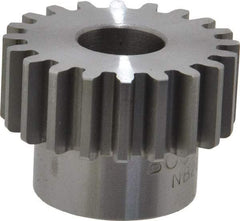 Boston Gear - 16 Pitch, 1-1/4" Pitch Diam, 20 Tooth Spur Gear - 1/2" Face Width, 1/2" Bore Diam, 0.96" Hub Diam, 14.5° Pressure Angle, Steel - Caliber Tooling