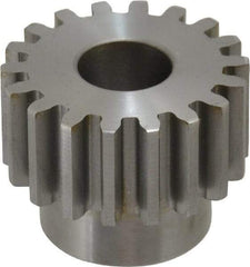 Boston Gear - 12 Pitch, 1-1/2" Pitch Diam, 18 Tooth Spur Gear - 3/4" Face Width, 5/8" Bore Diam, 1.15" Hub Diam, 14.5° Pressure Angle, Steel - Caliber Tooling