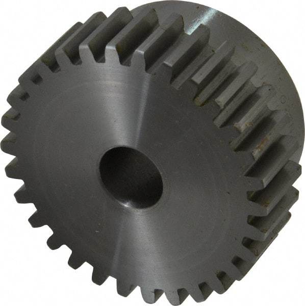 Boston Gear - 12 Pitch, 2-1/2" Pitch Diam, 30 Tooth Spur Gear - 3/4" Face Width, 5/8" Bore Diam, 2.15" Hub Diam, 14.5° Pressure Angle, Steel - Caliber Tooling