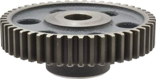 Boston Gear - 12 Pitch, 4" Pitch Diam, 48 Tooth Spur Gear - 3/4" Face Width, 3/4" Bore Diam, 1-3/4" Hub Diam, 14.5° Pressure Angle, Steel - Caliber Tooling