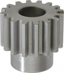 Boston Gear - 10 Pitch, 1.6" Pitch Diam, 16 Tooth Spur Gear - 1" Face Width, 3/4" Bore Diam, 1.22" Hub Diam, 14.5° Pressure Angle, Steel - Caliber Tooling