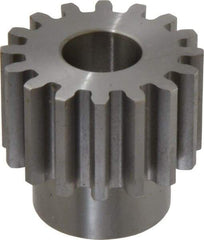 Boston Gear - 8 Pitch, 2" Pitch Diam, 16 Tooth Spur Gear - 1-1/4" Face Width, 7/8" Bore Diam, 1.56" Hub Diam, 14.5° Pressure Angle, Steel - Caliber Tooling