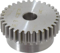 Boston Gear - 16 Pitch, 2" Pitch Diam, 32 Tooth Spur Gear - 0.313" Face Width, 1/2" Bore Diam, 1.7" Hub Diam, 14.5° Pressure Angle, Steel - Caliber Tooling