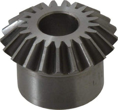 Boston Gear - 12 Pitch, 1-3/4" Pitch Diam, 21 Tooth Miter Gear - 0.4" Face Width, 5/8" Bore Diam, 1.38" Hub Diam, 20° Pressure Angle, Steel - Caliber Tooling