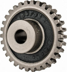 Boston Gear - 12 Pitch, 2-1/2" Pitch Diam, 30 Tooth Worm Gear - 1/2" Bore Diam, 14.5° Pressure Angle, Cast Iron - Caliber Tooling