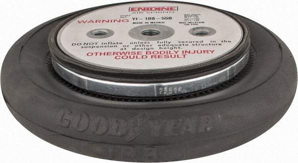 Value Collection - 100 psi Actuation: 815 Lb Ext, 3,650 Lb Compr, 3/8-16 & 3/8-16, 3.8" Stroke Len, Bellow Single Convolute Air Spring - 5.6" Extended Height, 1.8" Compressed Height, 8.7" Max OD at 100 psi, 330 to 2,965 Lb Capacity - Caliber Tooling