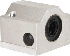 Thomson Industries - 12mm Inside Diam, 350 Lbs. Dynamic Capacity, Closed Single Pillow Block Linear Bearing - 35mm Overall Height x 43mm Overall Width, 23mm Btw Mount Hole Centers - Caliber Tooling