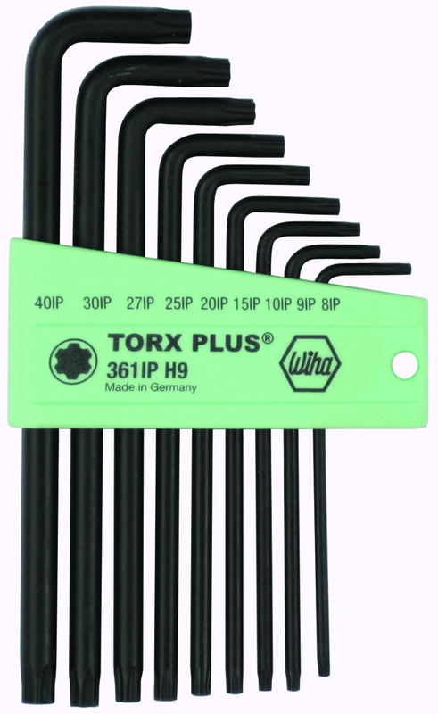 9 Piece - IP8; IP9; IP10; IP15; IP20; IP25; IP27; IP30; IP40 - TorxPlus L-Key Long Arm Set - Caliber Tooling