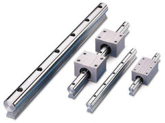 Thomson Industries - 1-1/4" Shaft Diam, 0.78" Base Width, Steel Shaft, Steel Rail, Round Shaft Assemblies - 5/16 Bolt, 48" Long - Caliber Tooling