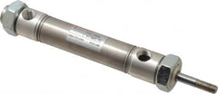 Norgren - 1-1/2" Stroke x 3/4" Bore Double Acting Air Cylinder - 1/8 Port, 1/4-28 Rod Thread - Caliber Tooling