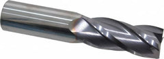 Niagara Cutter - 1", 2-1/4" LOC, 1" Shank Diam, 5" OAL, 4 Flute, Solid Carbide Square End Mill - Single End, TiAlN Finish, Spiral Flute, 30° Helix, Centercutting, Right Hand Cut, Right Hand Flute, Series C430 - Caliber Tooling