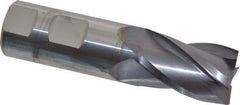 Niagara Cutter - 1", 1-1/2" LOC, 1" Shank Diam, 4" OAL, 4 Flute, Solid Carbide Square End Mill - Single End, TiAlN Finish, Spiral Flute, 30° Helix, Centercutting, Right Hand Cut, Right Hand Flute, Series CNC430 - Caliber Tooling