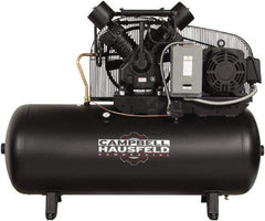 Campbell Hausfeld - 15 hp, 120 Gal Stationary Electric Horizontal Screw Air Compressor - Three Phase, 175 Max psi, 50 CFM, 208-230/460 Volt - Caliber Tooling