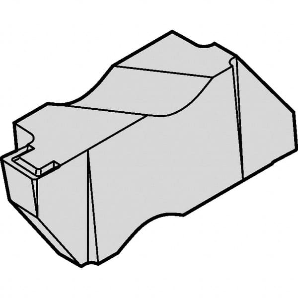 Kennametal - 2M140NG K Grade KCU10, 1.4mm Cutting Width Carbide Grooving Insert - 1.27mm Max Depth of Cut, Left Hand, 0.09mm Corner Radius, AlTiN Finish - Caliber Tooling