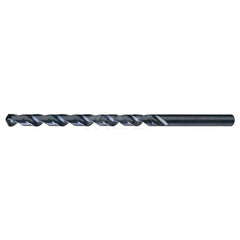 Extra Length Drill Bit: 0.1406″ Dia, 118 °, High Speed Steel Oxide Finish, 8″ OAL, Spiral Flute, Straight-Cylindrical Shank, Series 120X