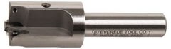 Everede Tool - 1-1/16 Inch Diameter, Interchangeable Pilot, Straight 1/2 Inch Shank Diameter, 3 Insert, Indexable Counterbore - 3.2 Inch Overall Length, TPGH 215 Insert, 3/16 Inch Pilot Hole Diameter Compatibility - Caliber Tooling