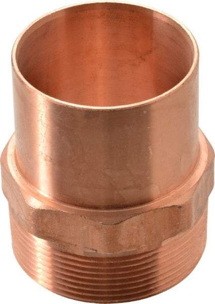 Mueller Industries - 2" Wrot Copper Pipe Adapter - FTG x M, Solder Joint - Caliber Tooling