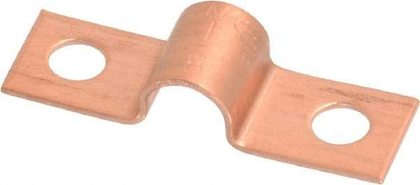 Mueller Industries - 1/4 Pipe, Copper, Pipe or Tube Strap - 2 Mounting Holes - Caliber Tooling