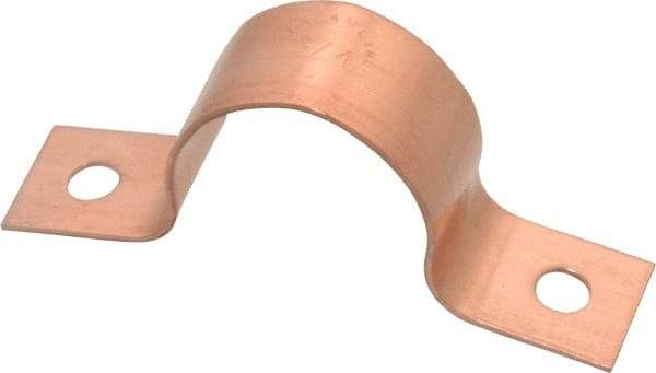 Mueller Industries - 7/8 Pipe, Copper, Pipe or Tube Strap - 2 Mounting Holes - Caliber Tooling