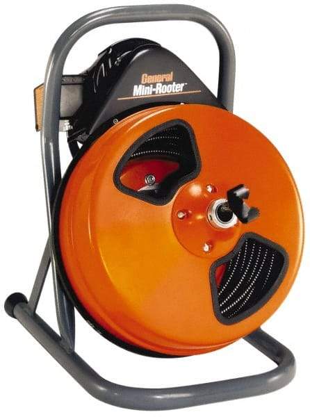 General Pipe Cleaners - Electric Battery Drain Cleaning Machine - For 3" Pipe, 75' Cable, 165 Max RPM - Caliber Tooling