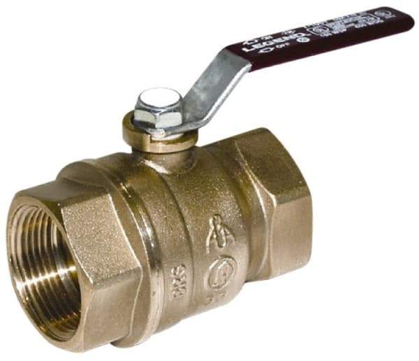 Legend Valve - 4" Pipe, Full Port, Brass Standard Ball Valve - Inline - One Way Flow, FNPT x FNPT Ends, Lever Handle, 400 WOG, 150 WSP - Caliber Tooling