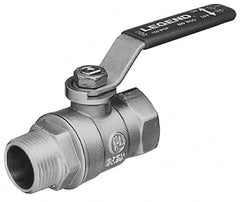 Legend Valve - 1" Pipe, Large Port, Brass Standard Ball Valve - Inline - One Way Flow, MNPT x FNPT Ends, Lever Handle, 600 WOG, 150 WSP - Caliber Tooling