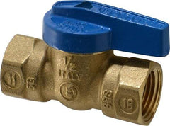 Legend Valve - 1/2" Pipe, Brass, Straight without Side Tap, Gas Ball Valve - 175 psi WOG Rating, Wedge Handle, FNPT x FNPT End Connections, 1 Piece - Caliber Tooling