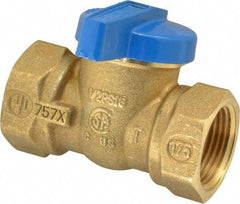 Legend Valve - 3/4" Pipe, Brass, Straight without Side Tap, Gas Ball Valve - 175 psi WOG Rating, Wedge Handle, FNPT x FNPT End Connections, 1 Piece - Caliber Tooling