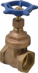 Legend Valve - 1-1/4" Pipe, Threaded Bronze Solid Wedge Stem Gate Valve - 200 WOG, 125 WSP, Screw Over Bonnet - Caliber Tooling