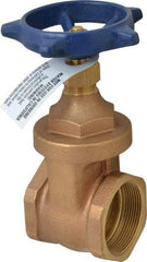 Legend Valve - 2" Pipe, Threaded Bronze Solid Wedge Stem Gate Valve - 200 WOG, 125 WSP, Screw Over Bonnet - Caliber Tooling