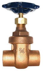 Legend Valve - 1-1/2" Pipe, Soldered Bronze Solid Wedge Stem Gate Valve - 200 WOG, 125 WSP, Screw Over Bonnet - Caliber Tooling