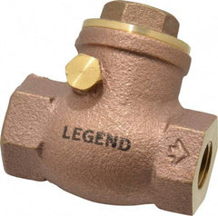 Legend Valve - 1/4" Brass Check Valve - Inline, FNPT x FNPT, 200 WOG - Caliber Tooling