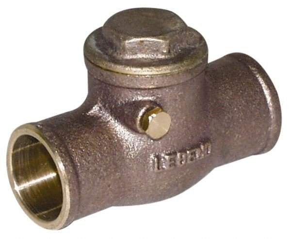 Legend Valve - 1-1/4" Brass Check Valve - Soldered x Soldered, 200 WOG - Caliber Tooling