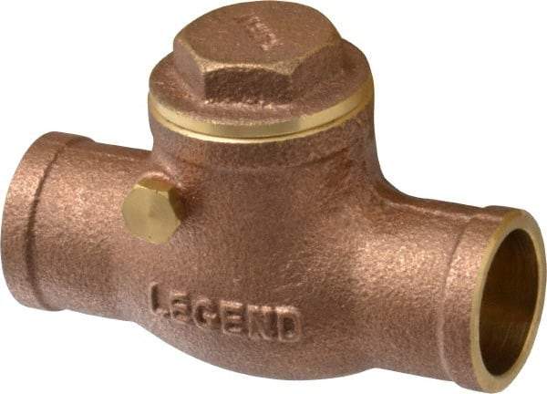 Legend Valve - 3/4" Brass Check Valve - Soldered x Soldered, 200 WOG - Caliber Tooling