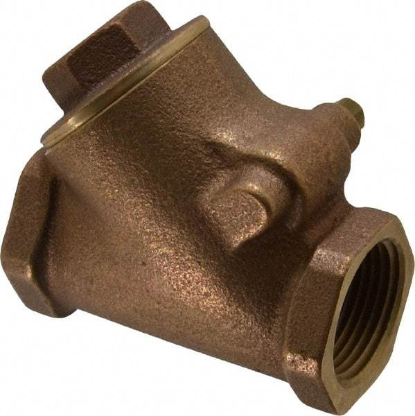 Legend Valve - 1" Bronze Check Valve - Y-Pattern, FNPT x FNPT, 300 WOG - Caliber Tooling