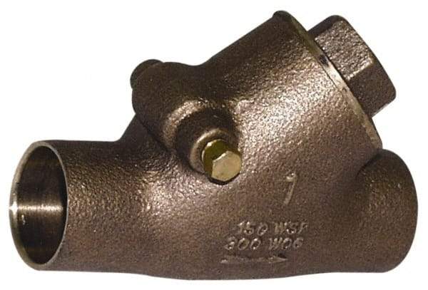 Legend Valve - 2" Bronze Check Valve - Y-Pattern, Soldered x Soldered, 300 WOG - Caliber Tooling