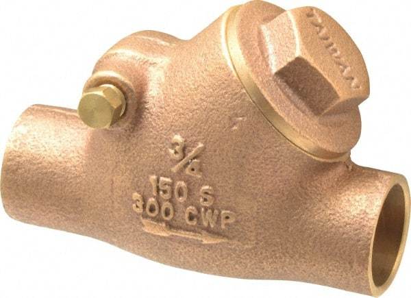 Legend Valve - 3/4" Bronze Check Valve - Y-Pattern, Soldered x Soldered, 300 WOG - Caliber Tooling