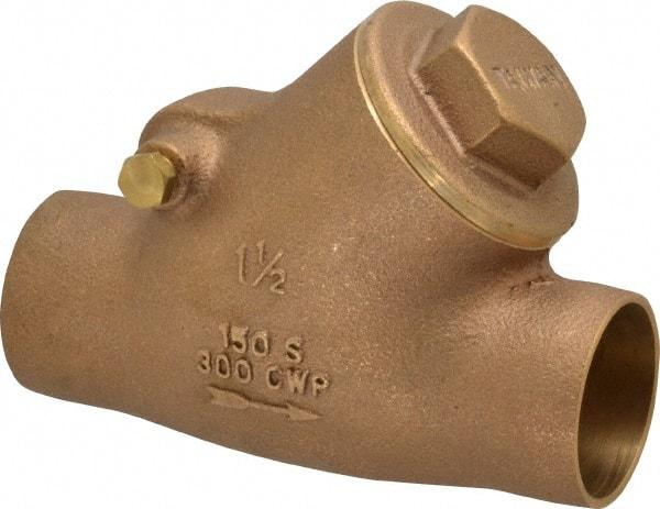 Legend Valve - 1-1/2" Bronze Check Valve - Y-Pattern, Soldered x Soldered, 300 WOG - Caliber Tooling