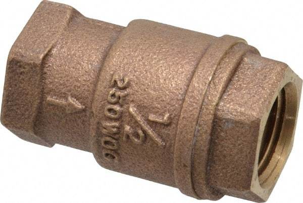 Legend Valve - 1/2" Bronze Check Valve - Inline, FNPT x FNPT, 250 WOG - Caliber Tooling