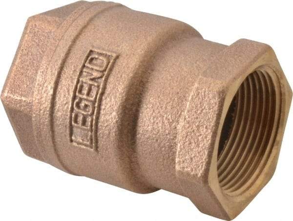 Legend Valve - 1-1/4" Bronze Check Valve - Inline, FNPT x FNPT, 250 WOG - Caliber Tooling