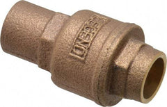 Legend Valve - 1/2" Bronze Check Valve - Inline, Soldered x Soldered, 250 WOG - Caliber Tooling